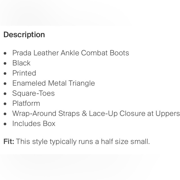 🇮🇹 PRADA Combat Military Boots *Authentic - Picture 5 of 5